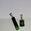 Rubelitte verte pendentifs serti argent 9